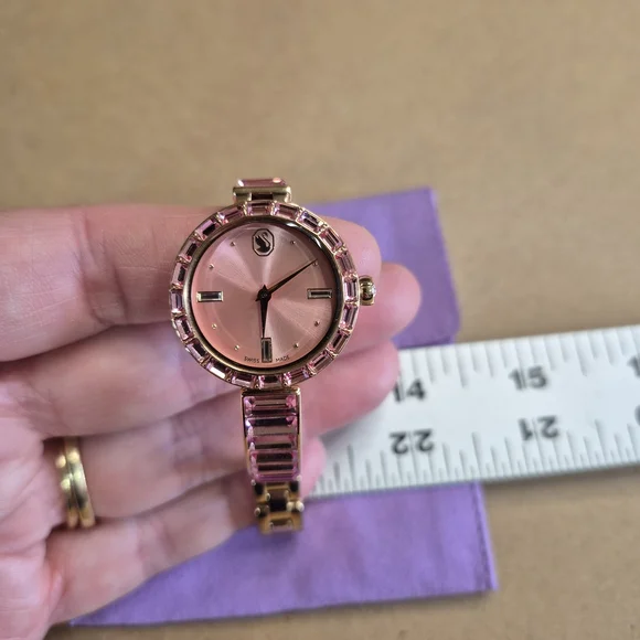 Swarovski Pink and Rose Gold Watch - Picture 6 of 9